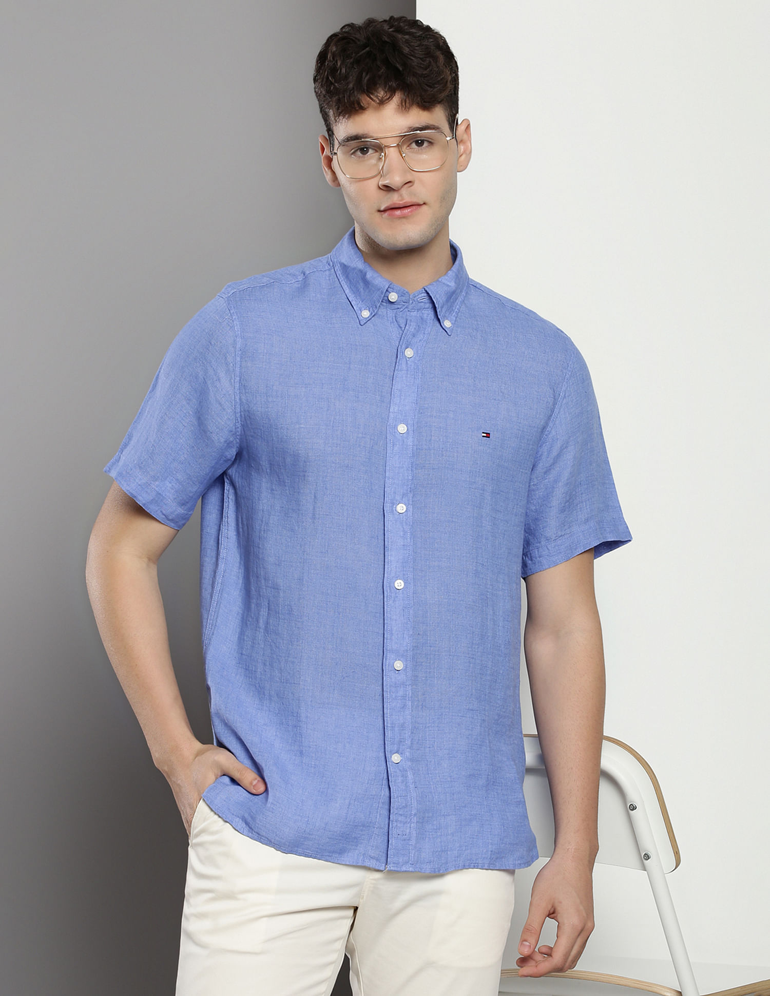Tommy Hilfiger Pigment Dyed Linen Shirt