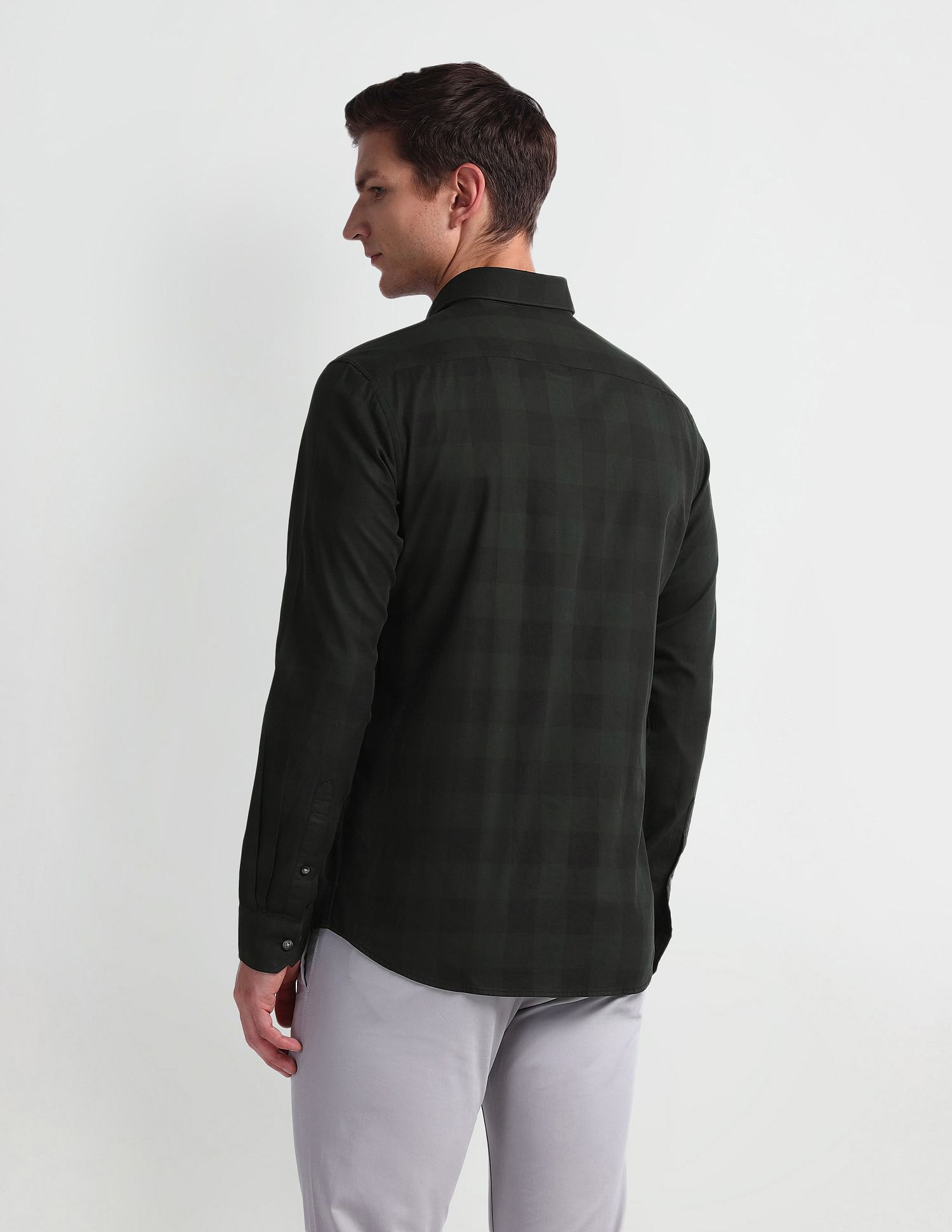 Arrow Sport Buffalo Checked Manhattan Slim Shirt