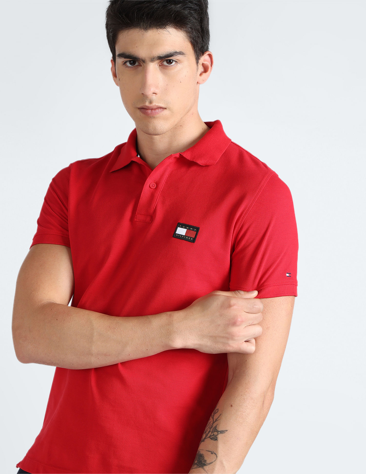 Polo Tommy Hilfiger Under Collar THMW0MW24599 Vermelho