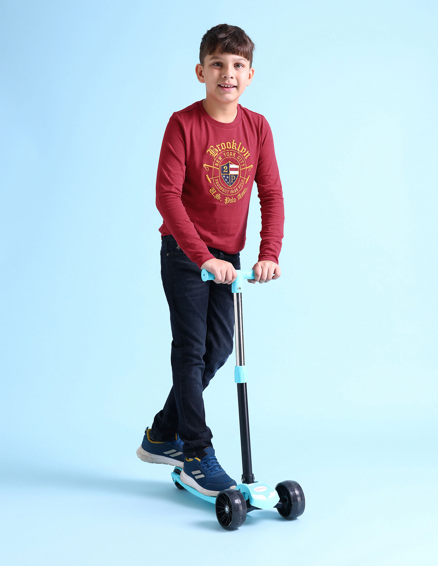 U.S. Polo Assn. Kids Mid Rise Brandon Slim Fit Jeans