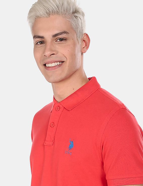 U.S. Polo Assn. Brand Embroidered Pique Polo Shirt