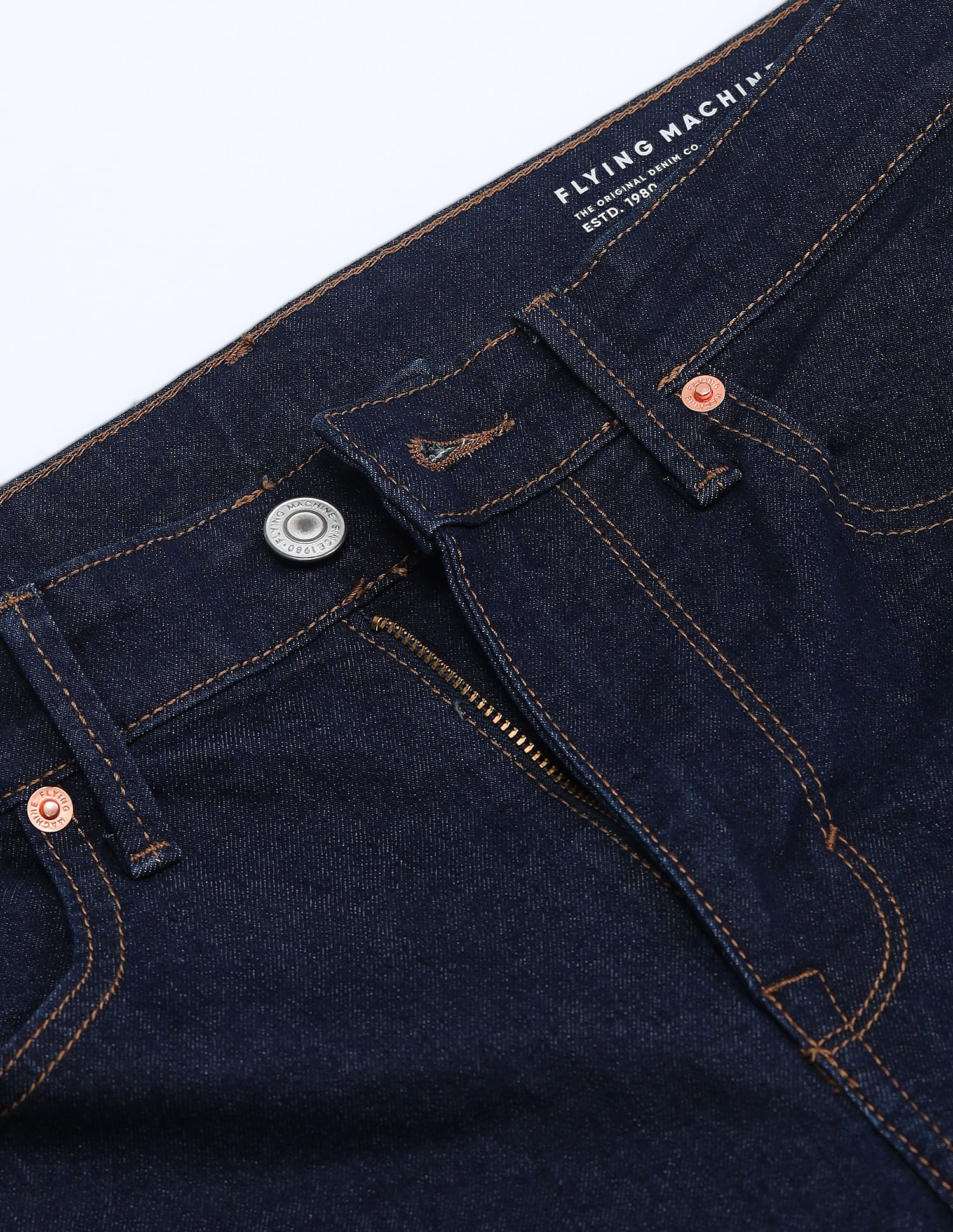 Flying Machine Slash Slim Tapered Fit Jeans