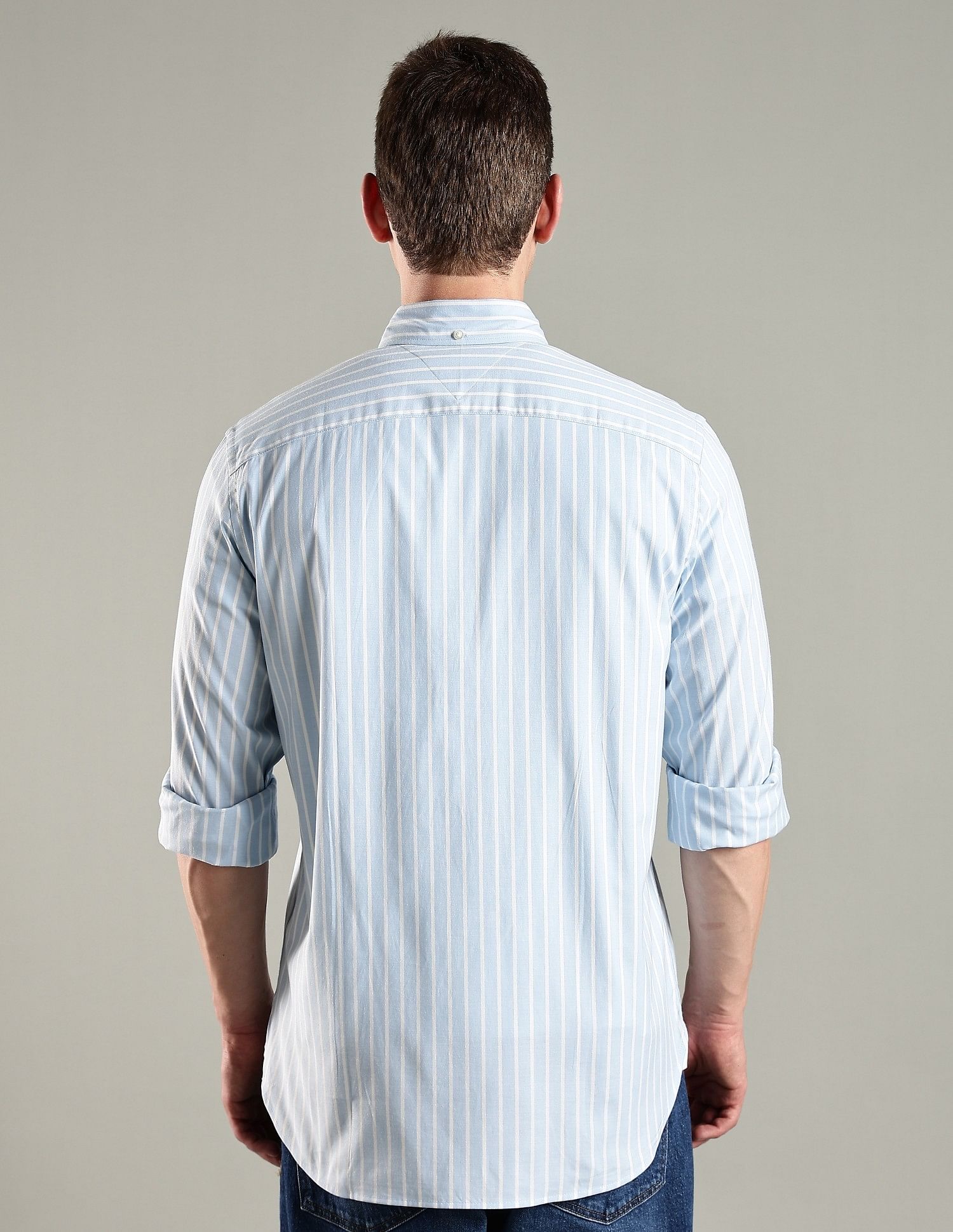 Tommy Hilfiger Striped Regular Fit Cotton Shirt
