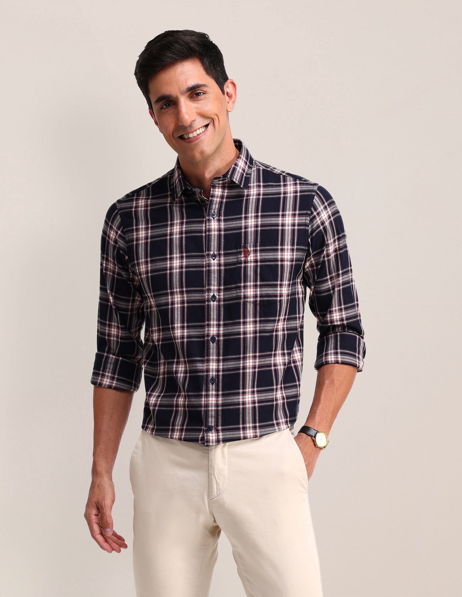 U.S. Polo Assn. Plaid Checked Twill Shirt