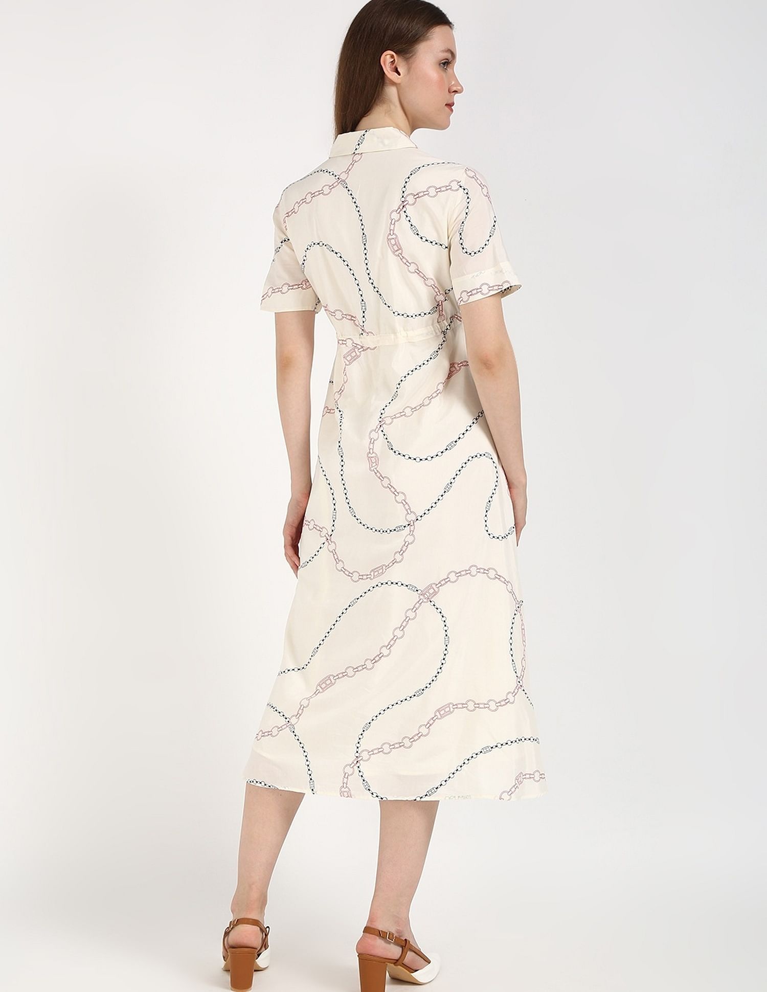 Tommy Hilfiger Cotton Spread Collar A-Line Dress