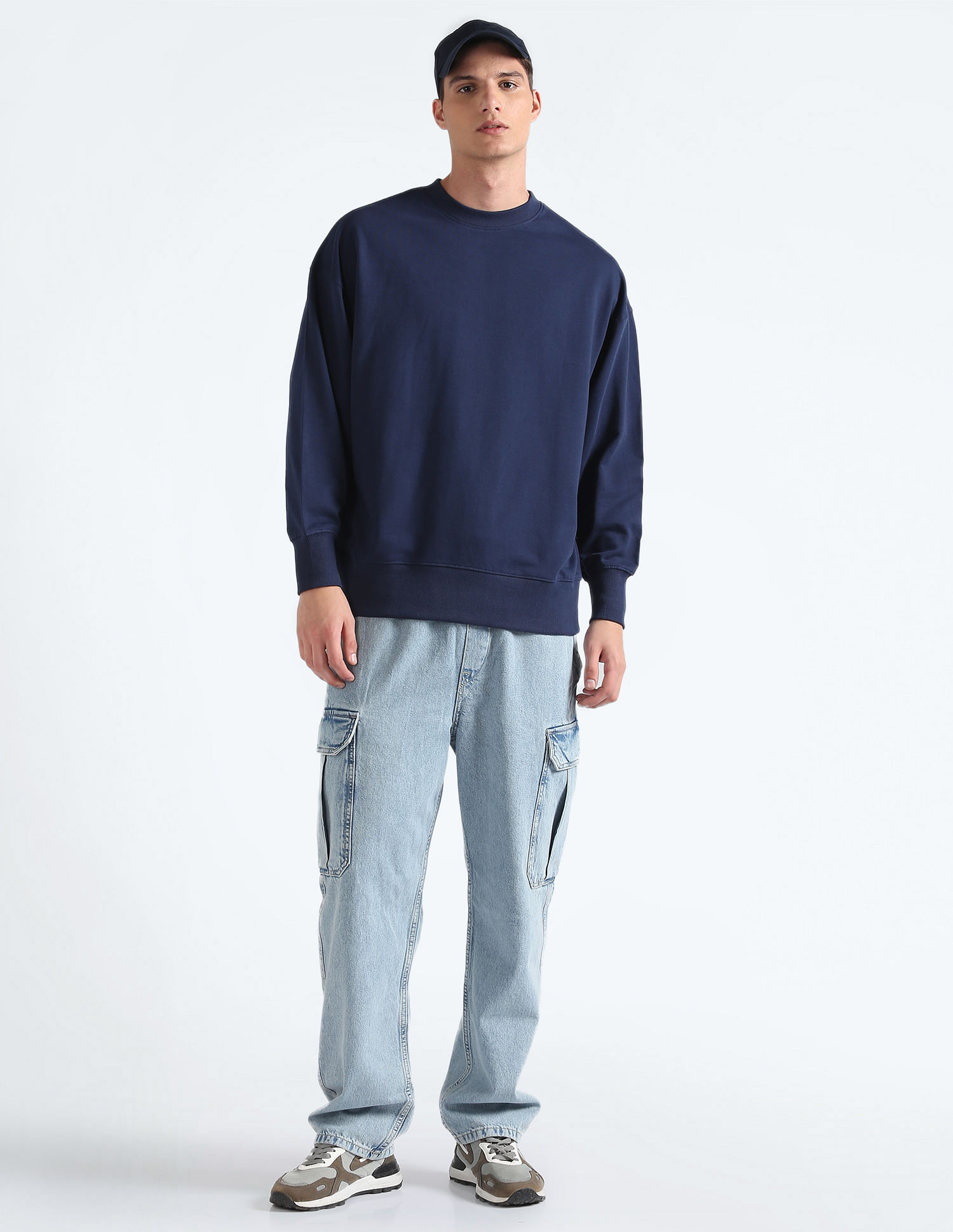 Flying Machine Crew Neck Oversized Sweatshirt