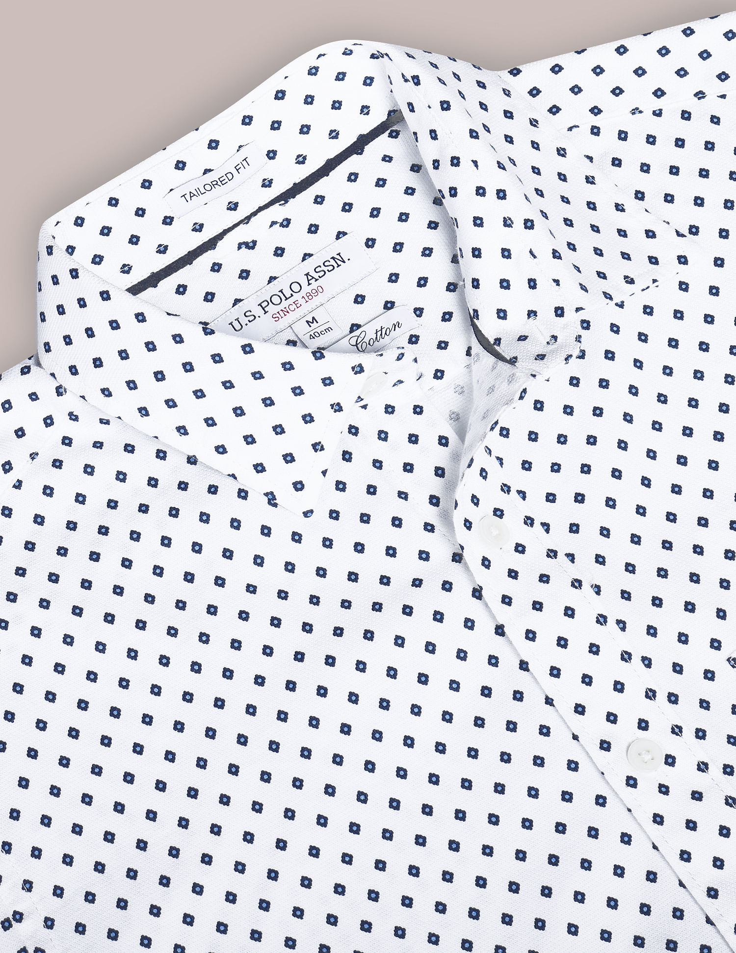 U.S. Polo Assn. Cutaway Collar Motif Print Shirt