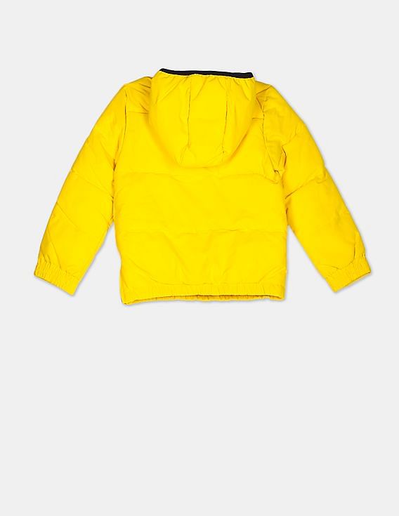 Tommy jeans yellow on sale padded popover jacket