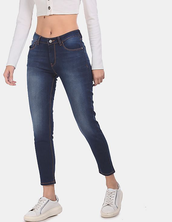 Flying Machine Women Mid Rise Veronica Skinny Fit Jeans