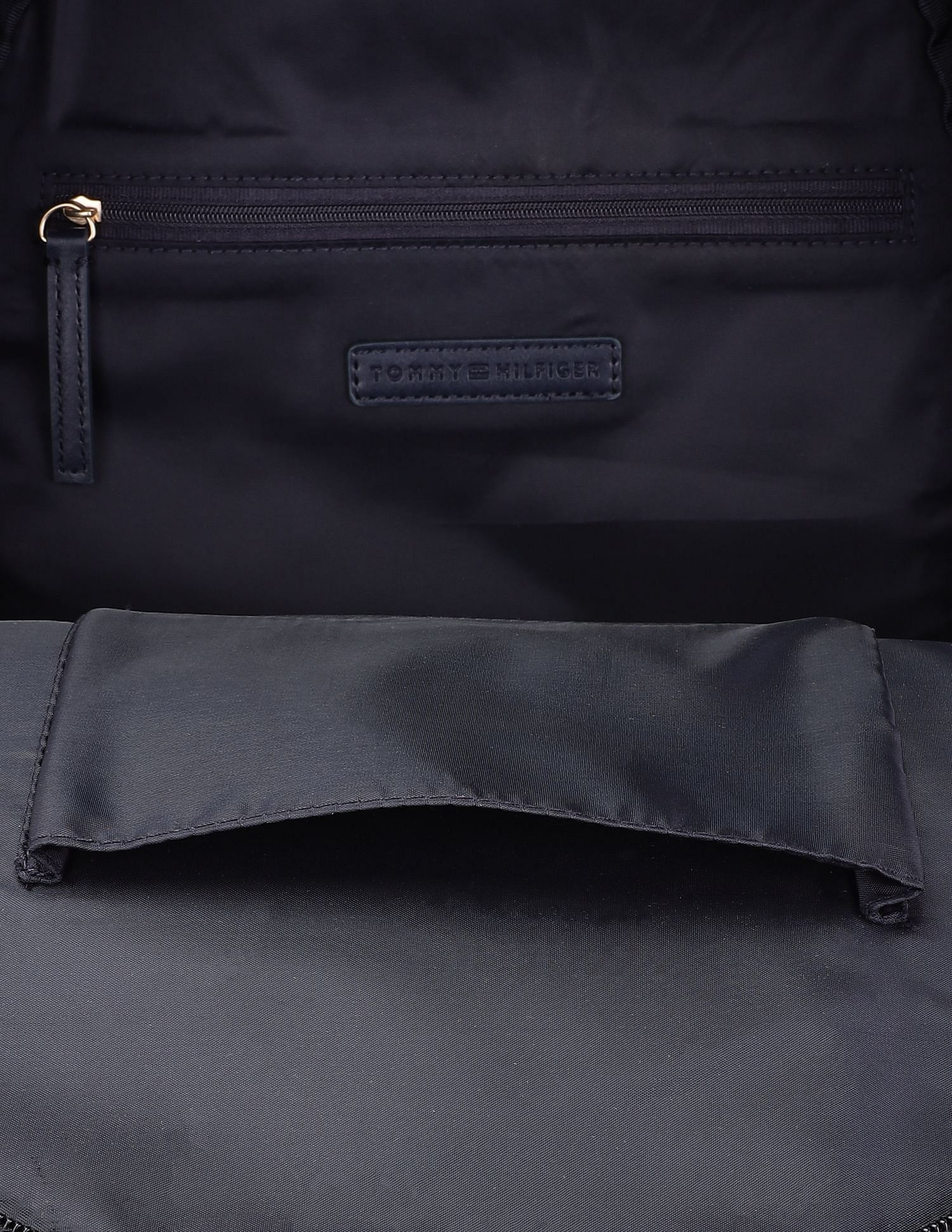 Tommy Hilfiger Logo Black Polyester Backpack