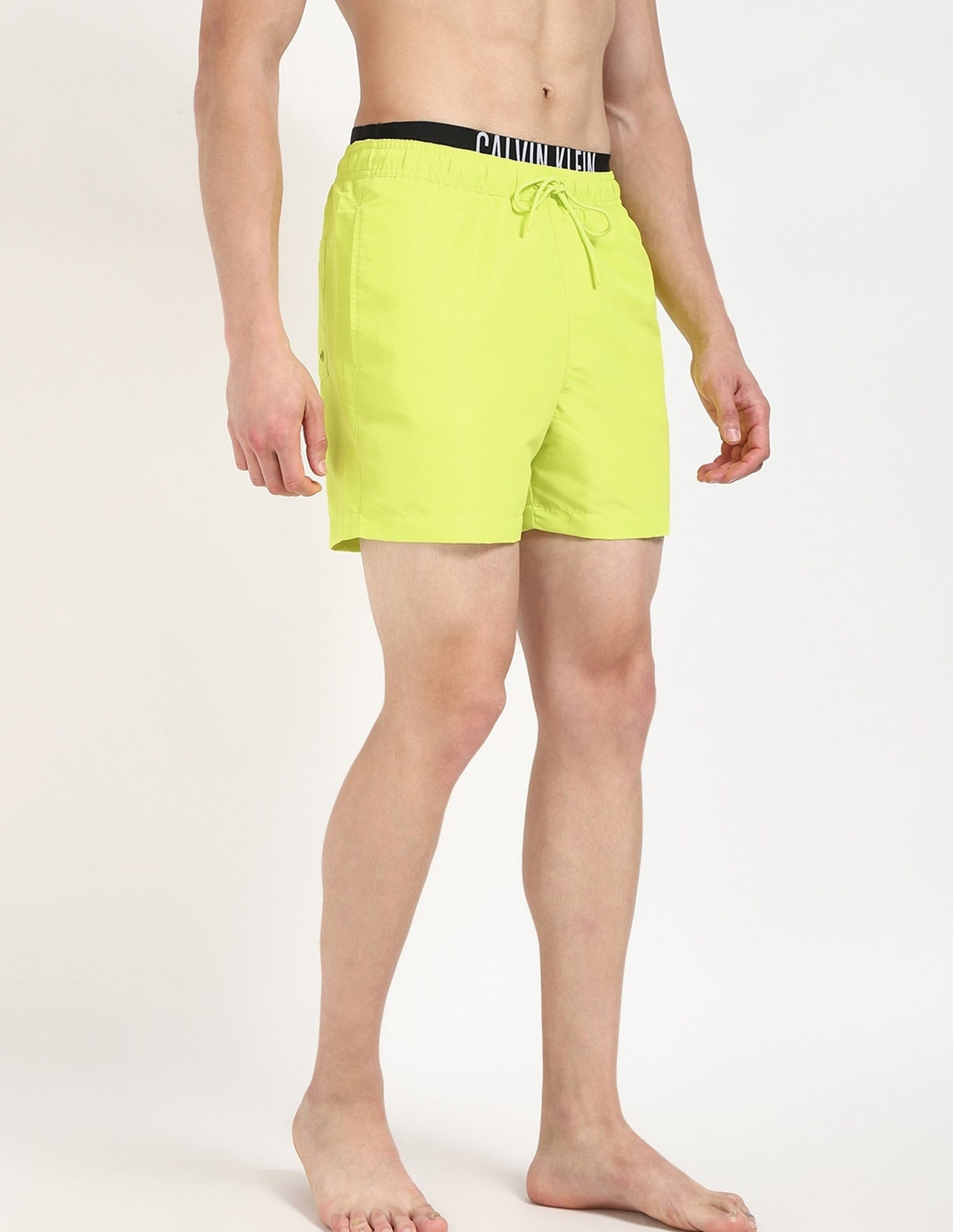 Buy Calvin Klein Jeans Solid Green Low Rise Swimwear Shorts
