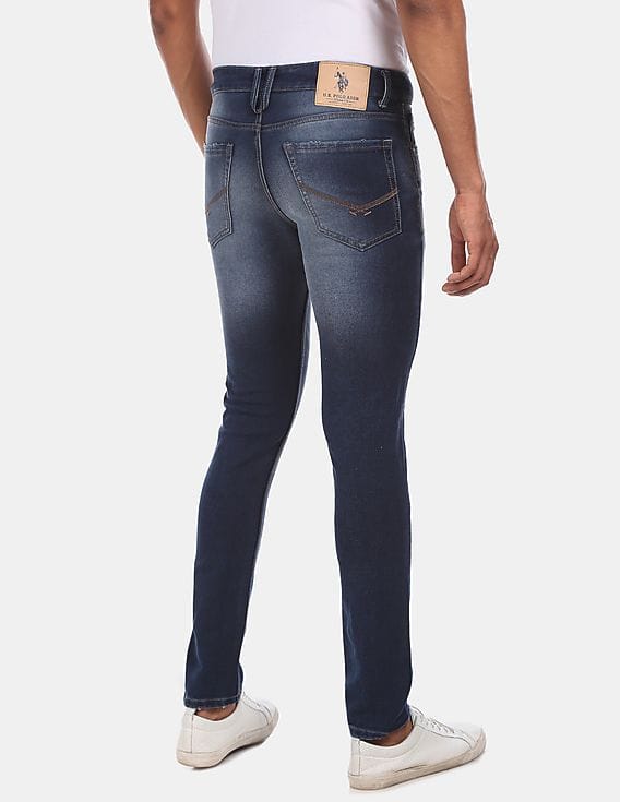 Buy U.S. Polo Assn. Men Dark Blue Mid Rise Slim Tapered Fit Jeans -  NNNOW.com