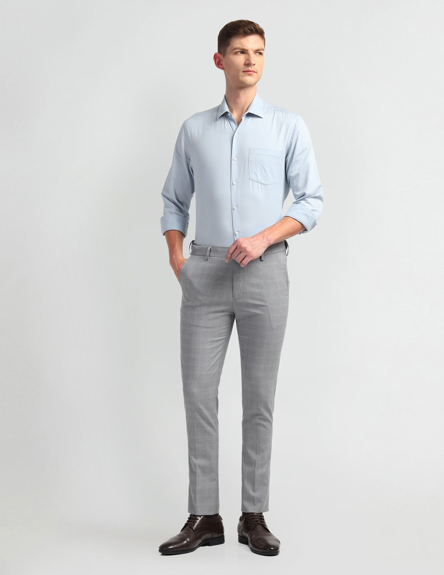 Arrow Newyork Tartan Check Autoflex Trousers