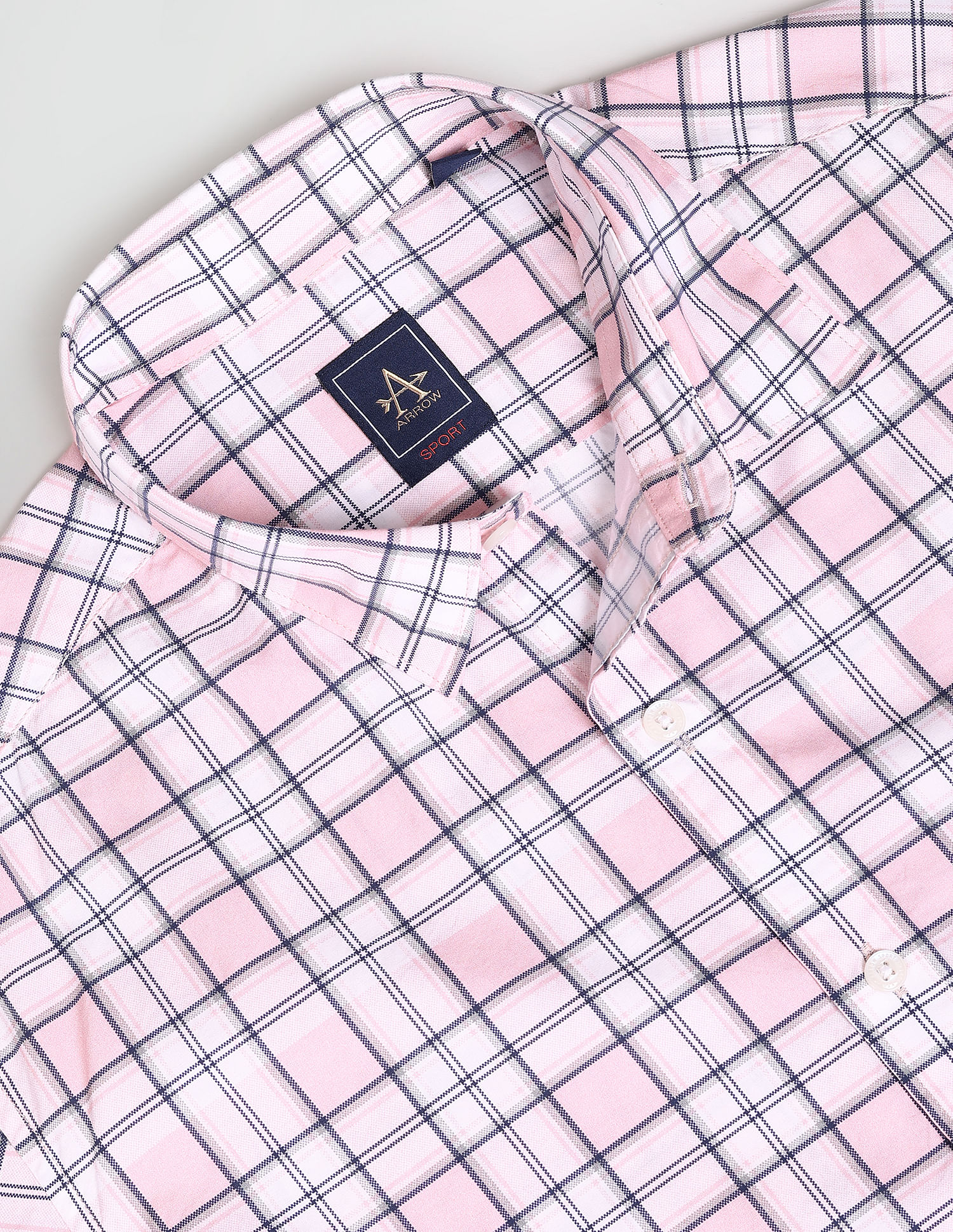 checkered pink shirt