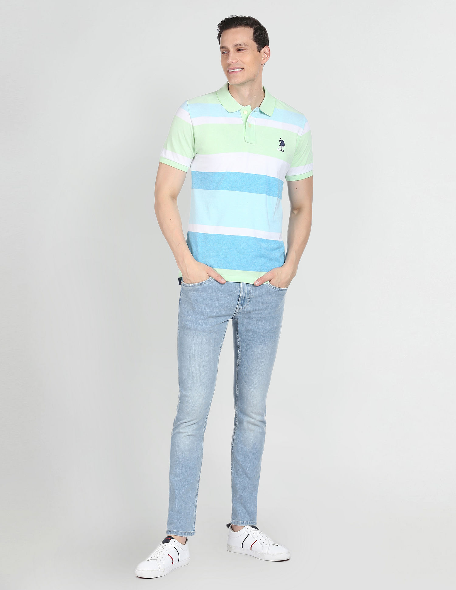 U.S. Polo Assn. Denim Co. Brandon Slim Tapered Fit Blue Jeans
