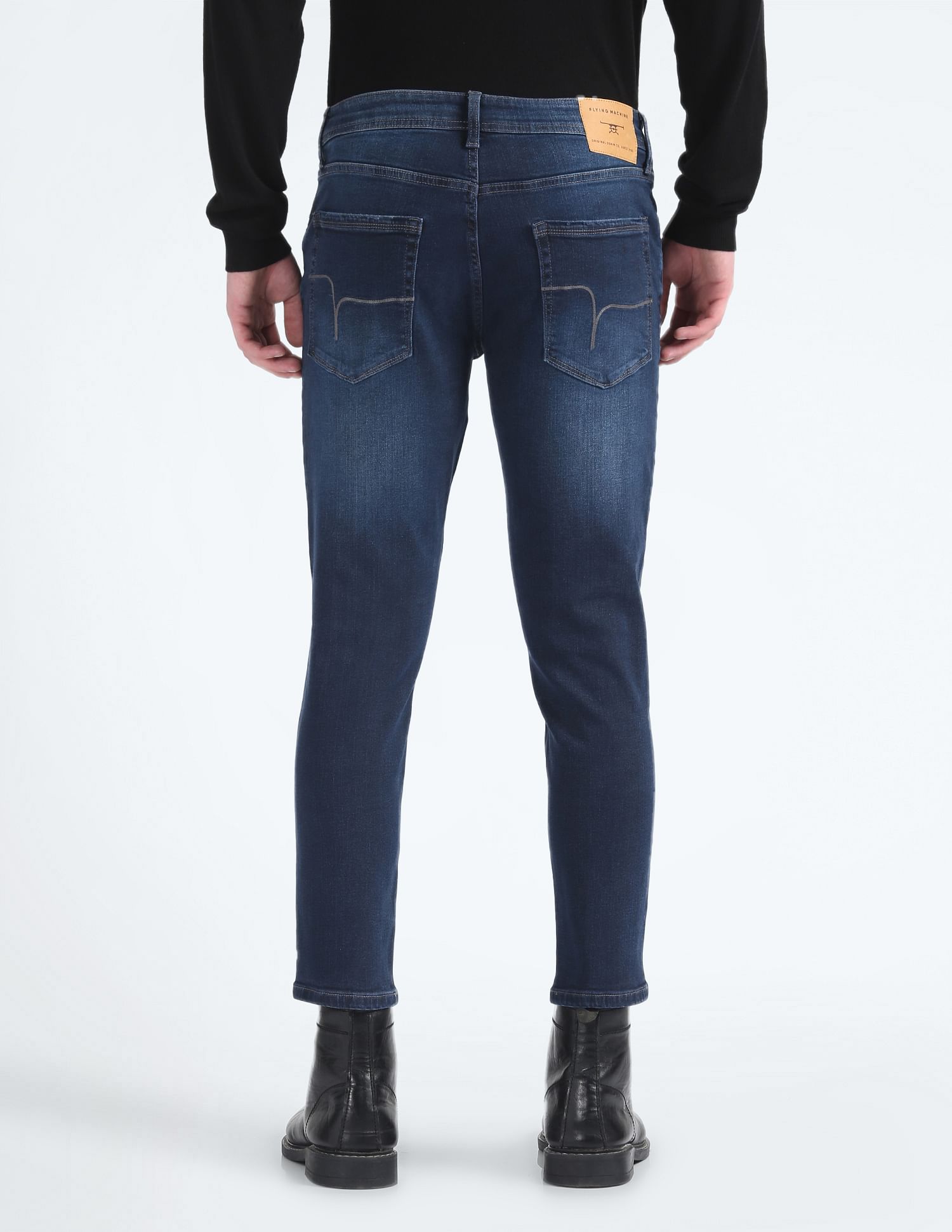 Flying Machine Mid Rise Mankle Slim Tapered Jeans