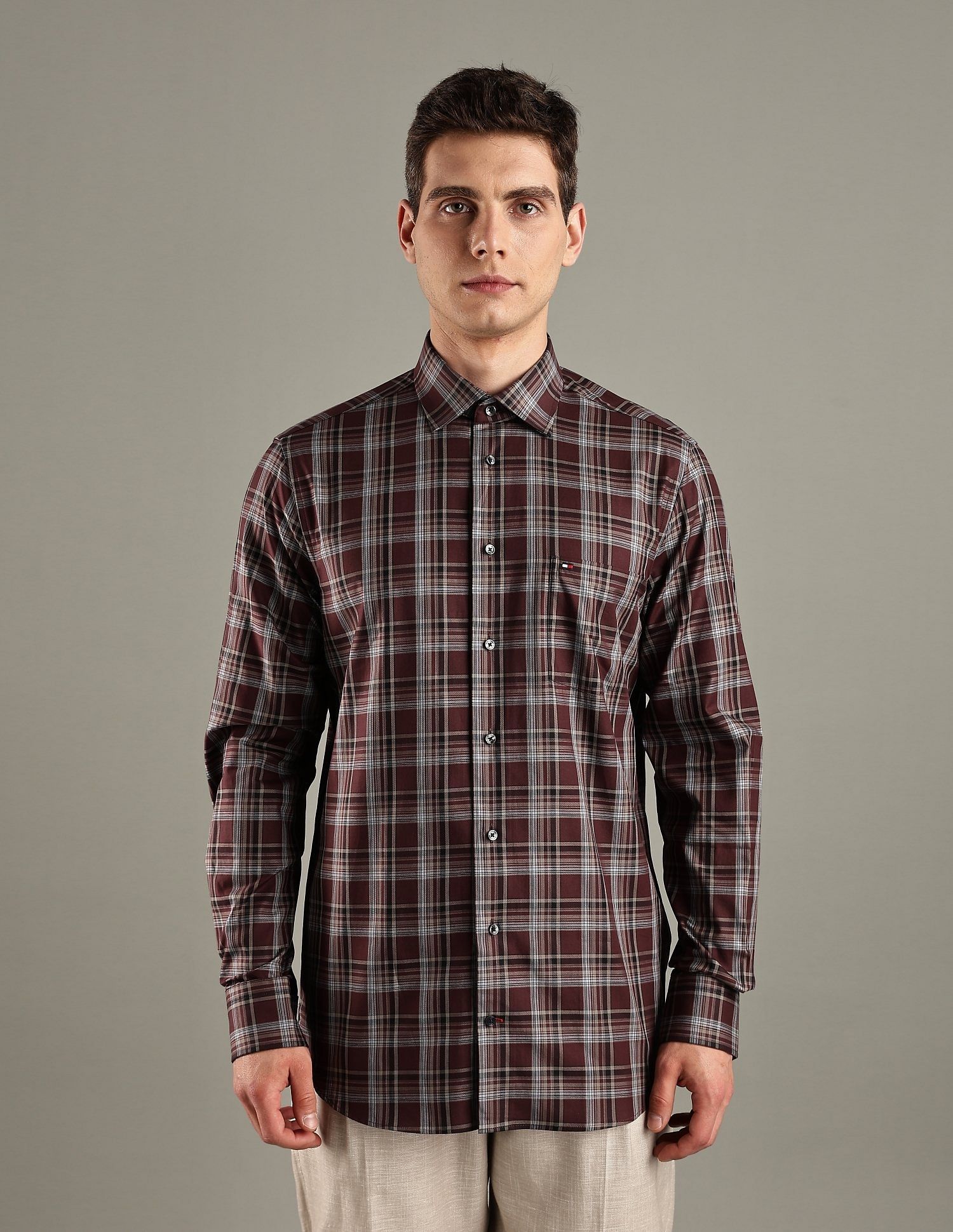 Tommy Hilfiger Dark Large Checked Regular Shirt