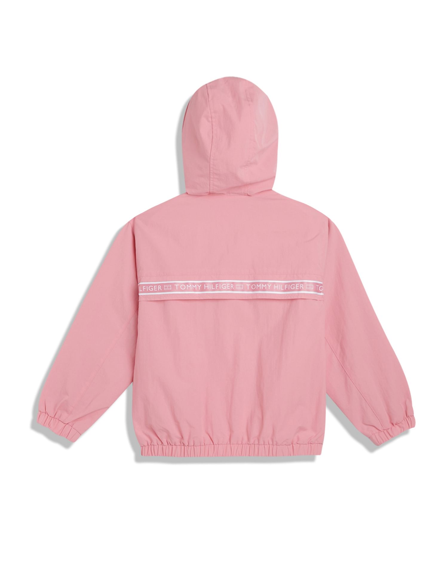 Pink tommy hilfiger outlet windbreaker