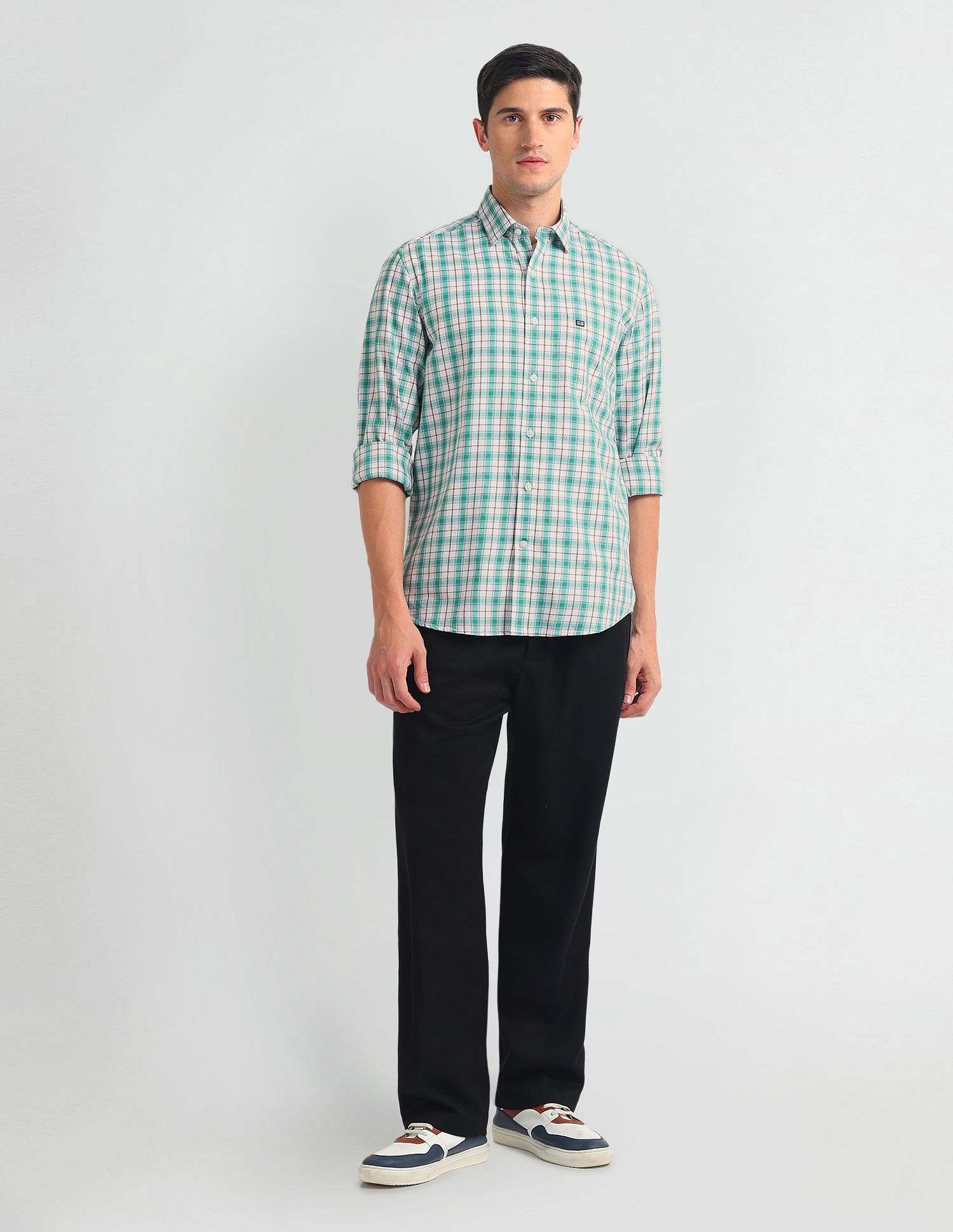 Arrow Sports Manhattan Slim Fit Cotton Shirt