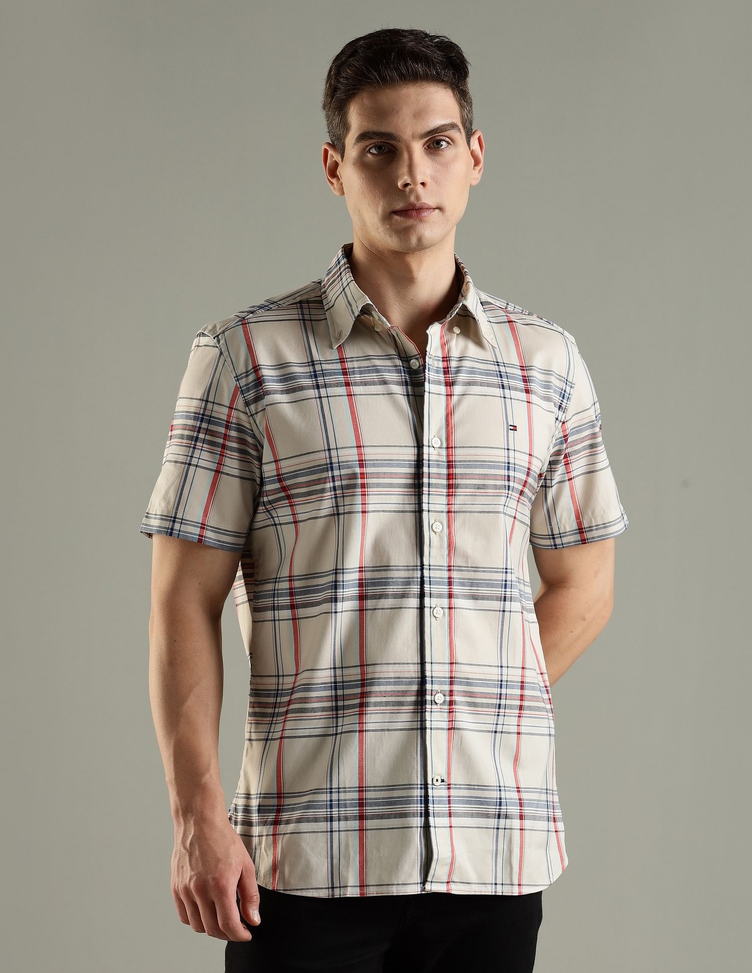 Tommy Hilfiger Checks Regular Fit Cotton Shirt