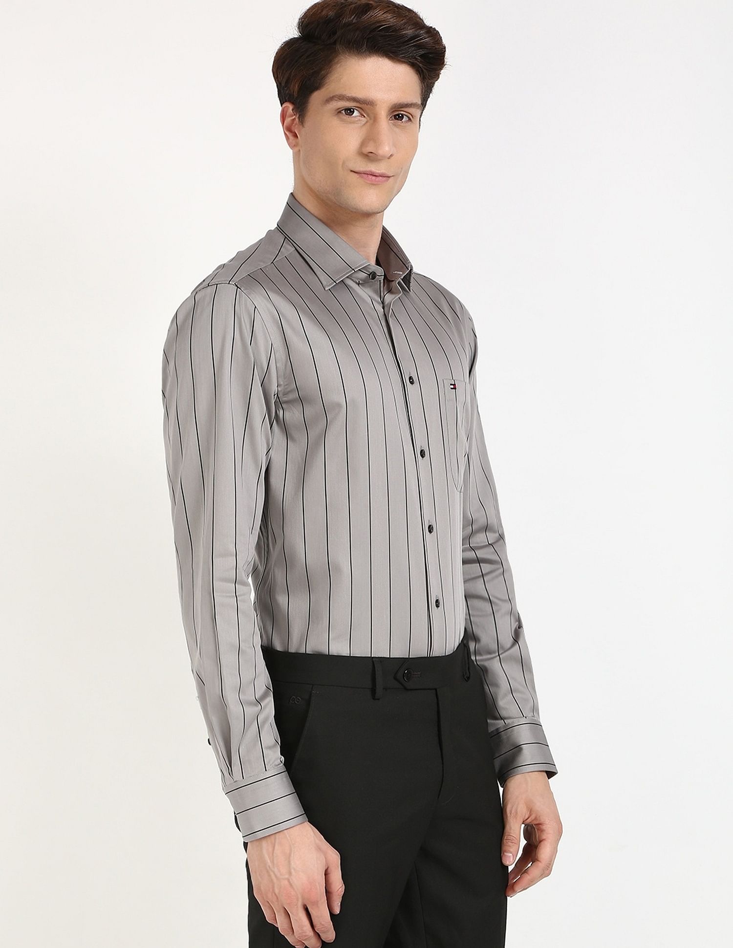 Tommy Hilfiger Striped Slim-Fit Cotton Shirt