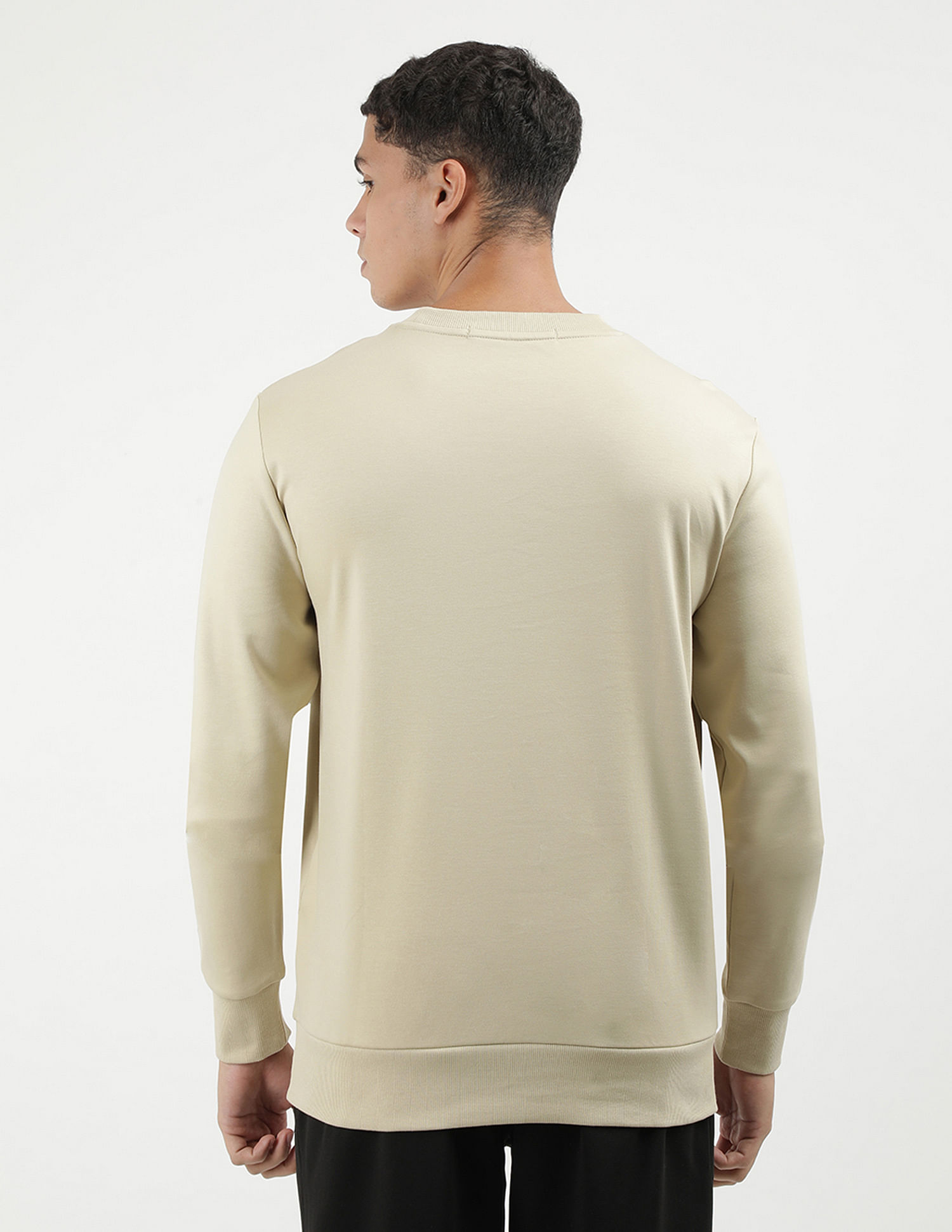 Calvin Klein Crew Neck Monogram Print Sweatshirt