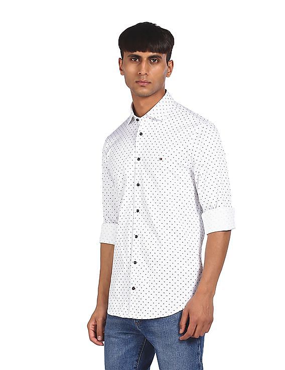 Buy Tommy Hilfiger Slim Fit Geometric Printed Pure Cotton Casual Shirt -  Shirts for Men 21163264