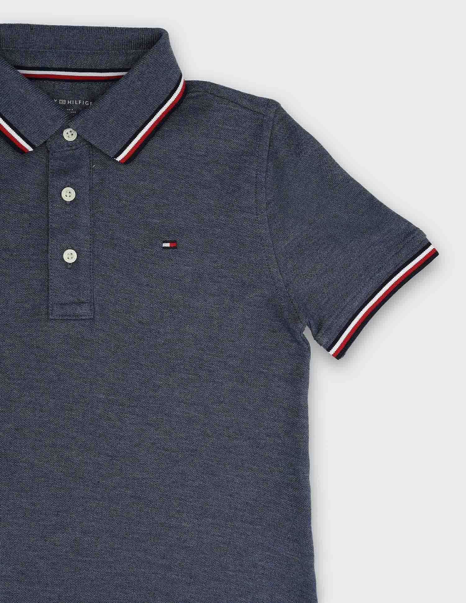 Tommy Hilfiger Kids Boys Solid Regular-Fit Cotton Polo Shirt