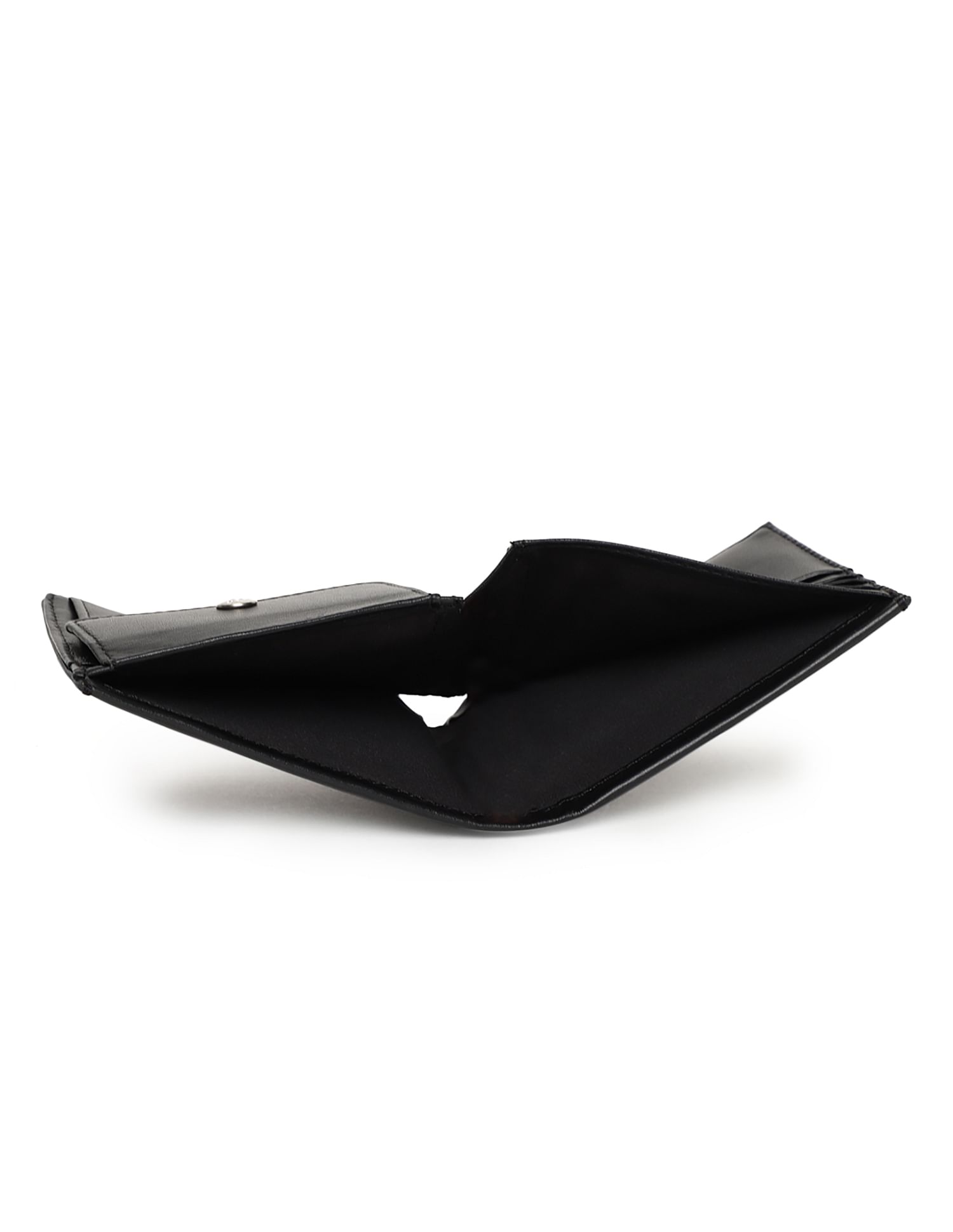 Calvin Klein Solid Leather Monogram Wallet
