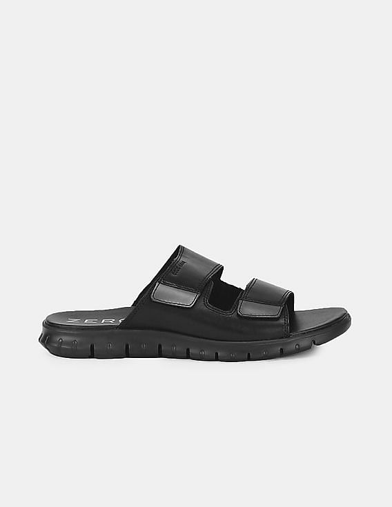 Buy Cole Haan Men Black ZER GRAND Multi Strap Slide Sandals