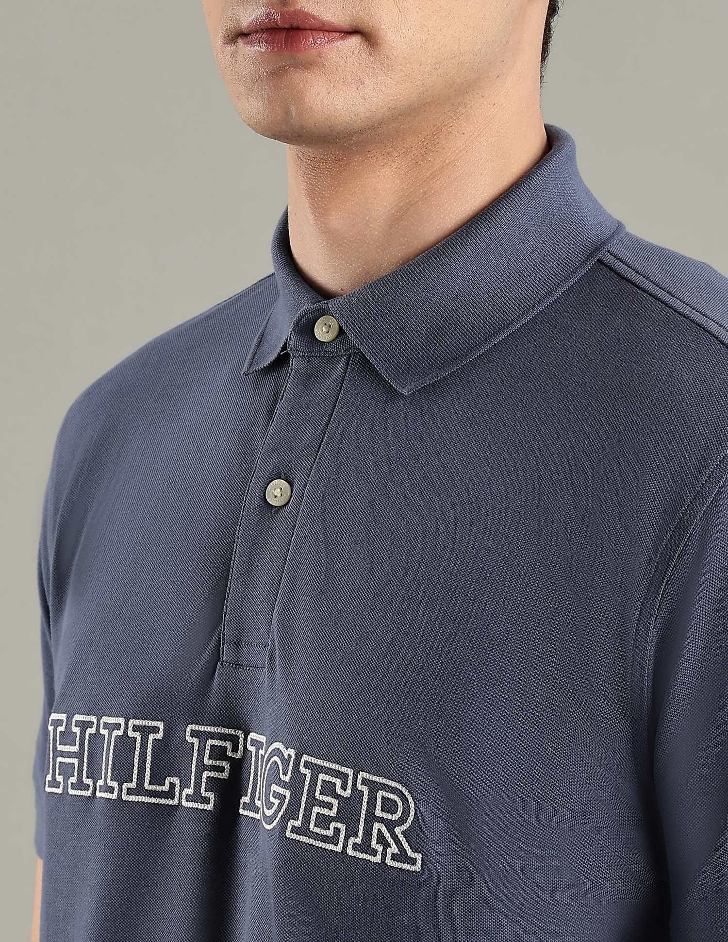 Tommy Hilfiger Logo Regular-Fit Cotton Polo T-Shirt