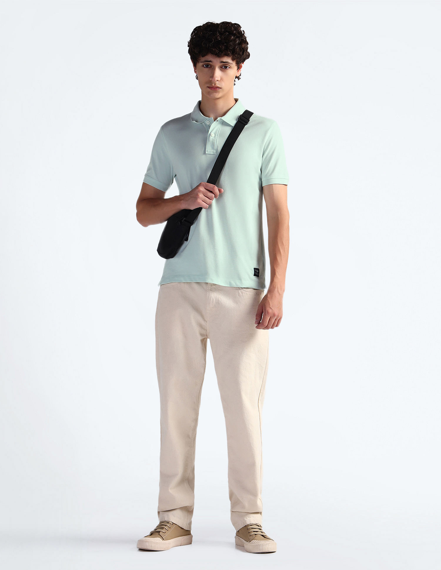 Flying Machine FM X Muhammad Ali Solid Polo Shirt