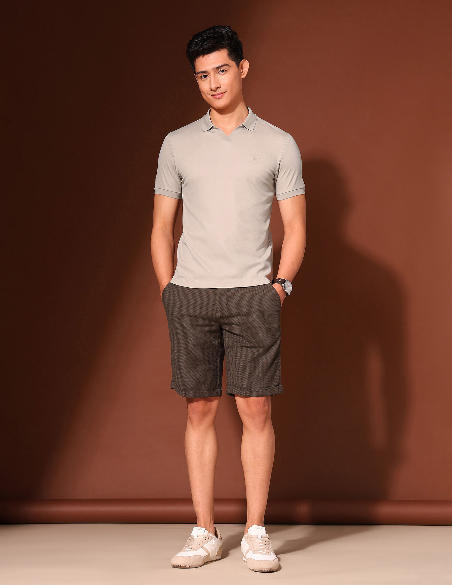 U.S. Polo Assn. Denim Co. Solid Muscle Fit Polo Shirt