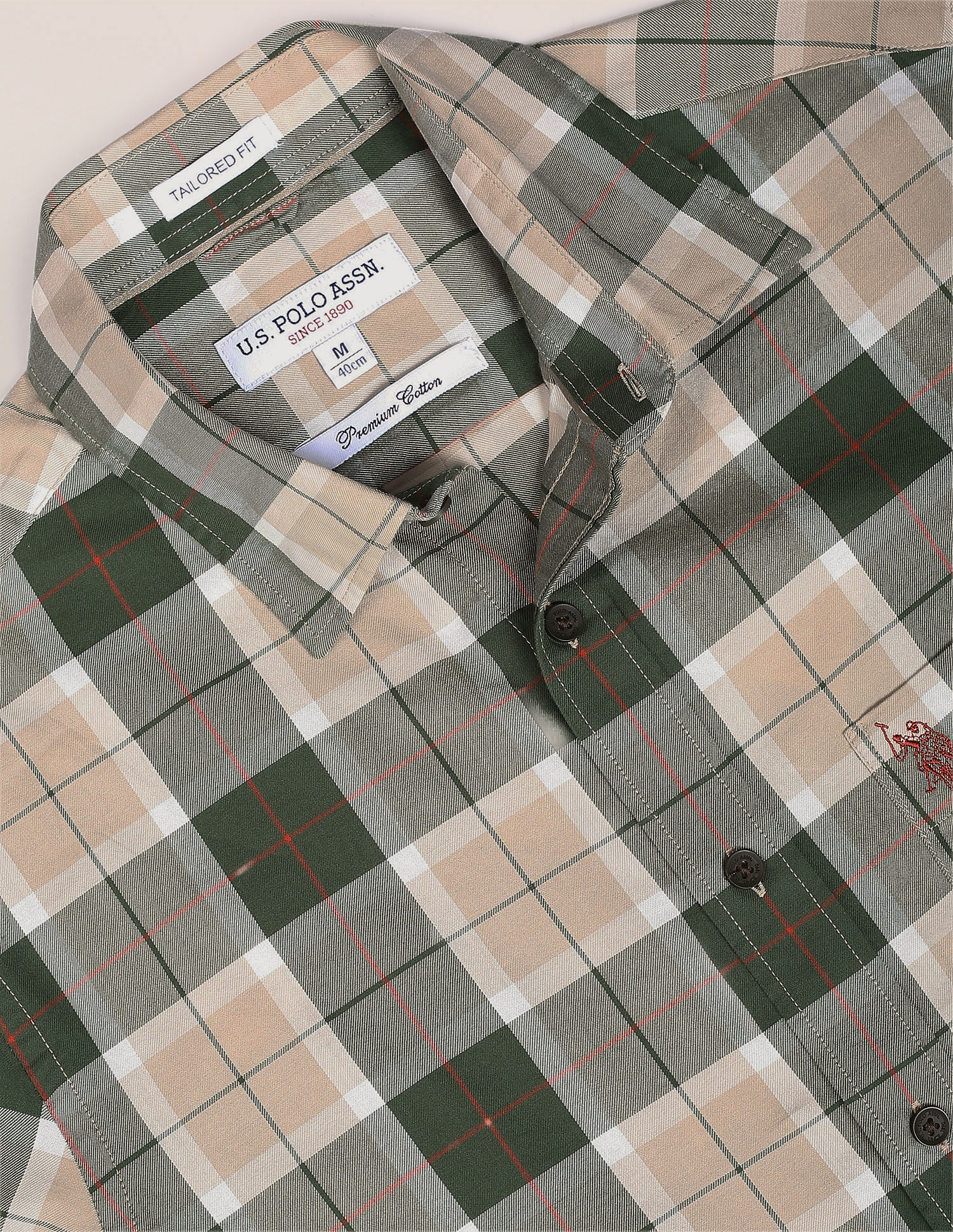 U.S. Polo Assn. Plaid Check Twill Casual Shirt