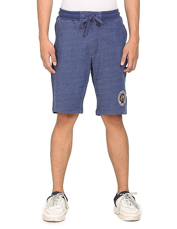U.S. Polo Assn. Denim Co. Mid Rise Drawstring Waist Solid Shorts