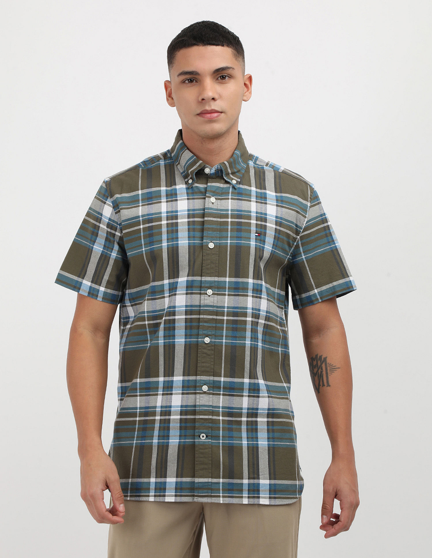 Tommy Hilfiger Oxford Plaid Regular Fit Shirt