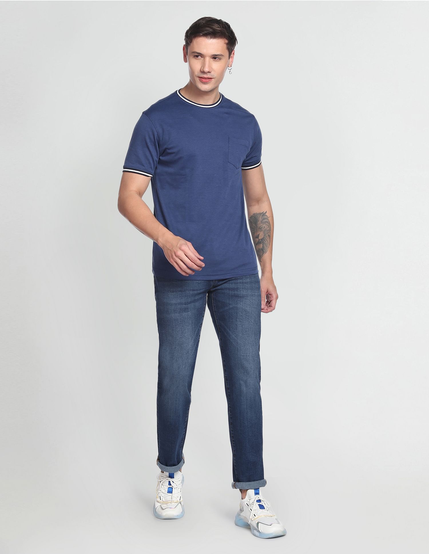 Flying Machine Slim Straight Fit Stone Wash Authentic Signature Jeans