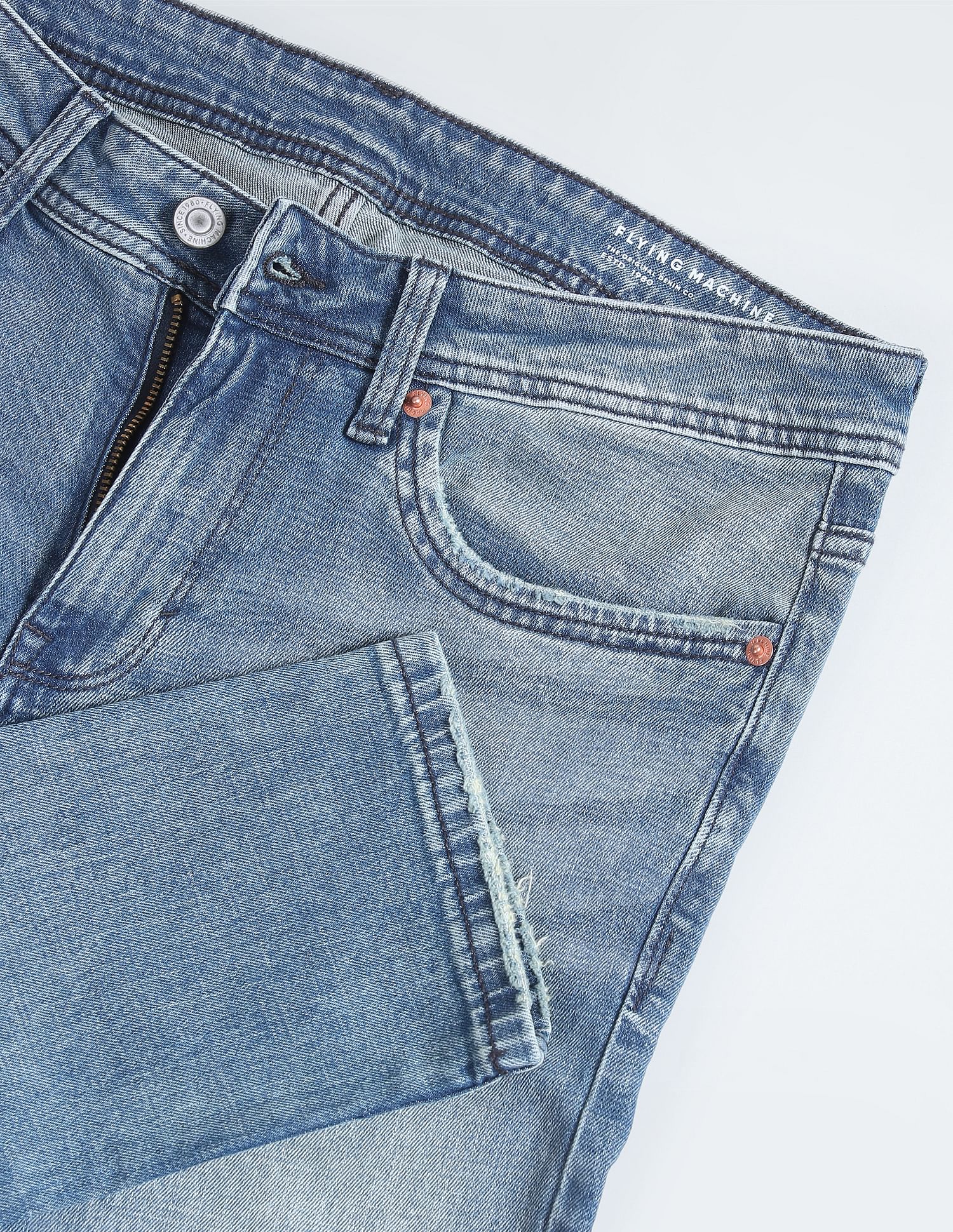Flying Machine Jackson Skinny Distressed Jeans