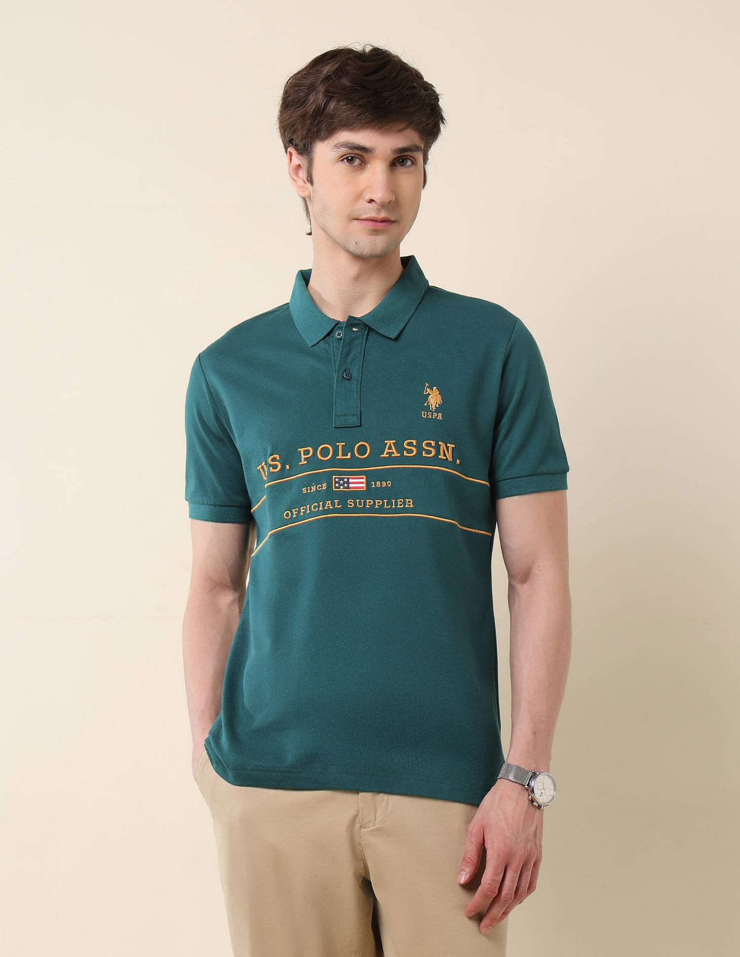 U.S. Polo Assn. Brand Embroidered Classic Polo Shirt