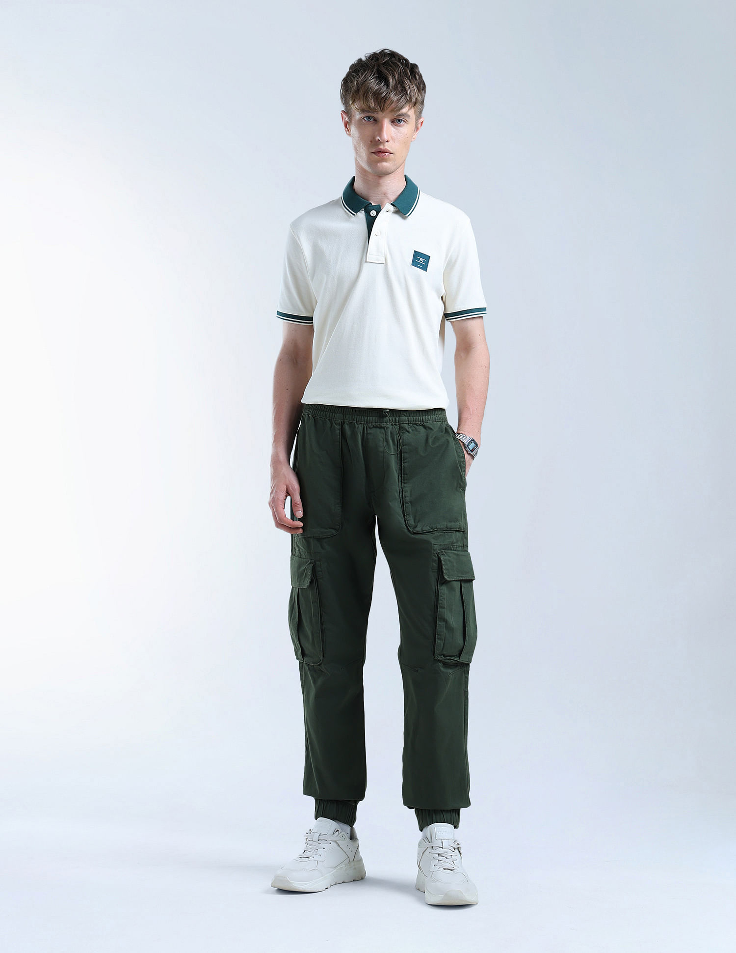 Flying Machine Twill Relaxed Fit Joggers