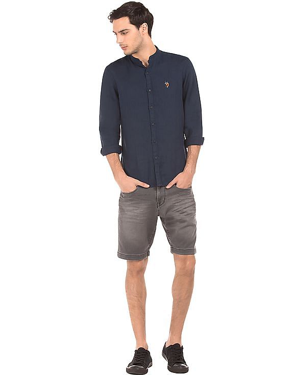U.S. Polo Assn. Denim Co. Slim Fit Linen Shirt
