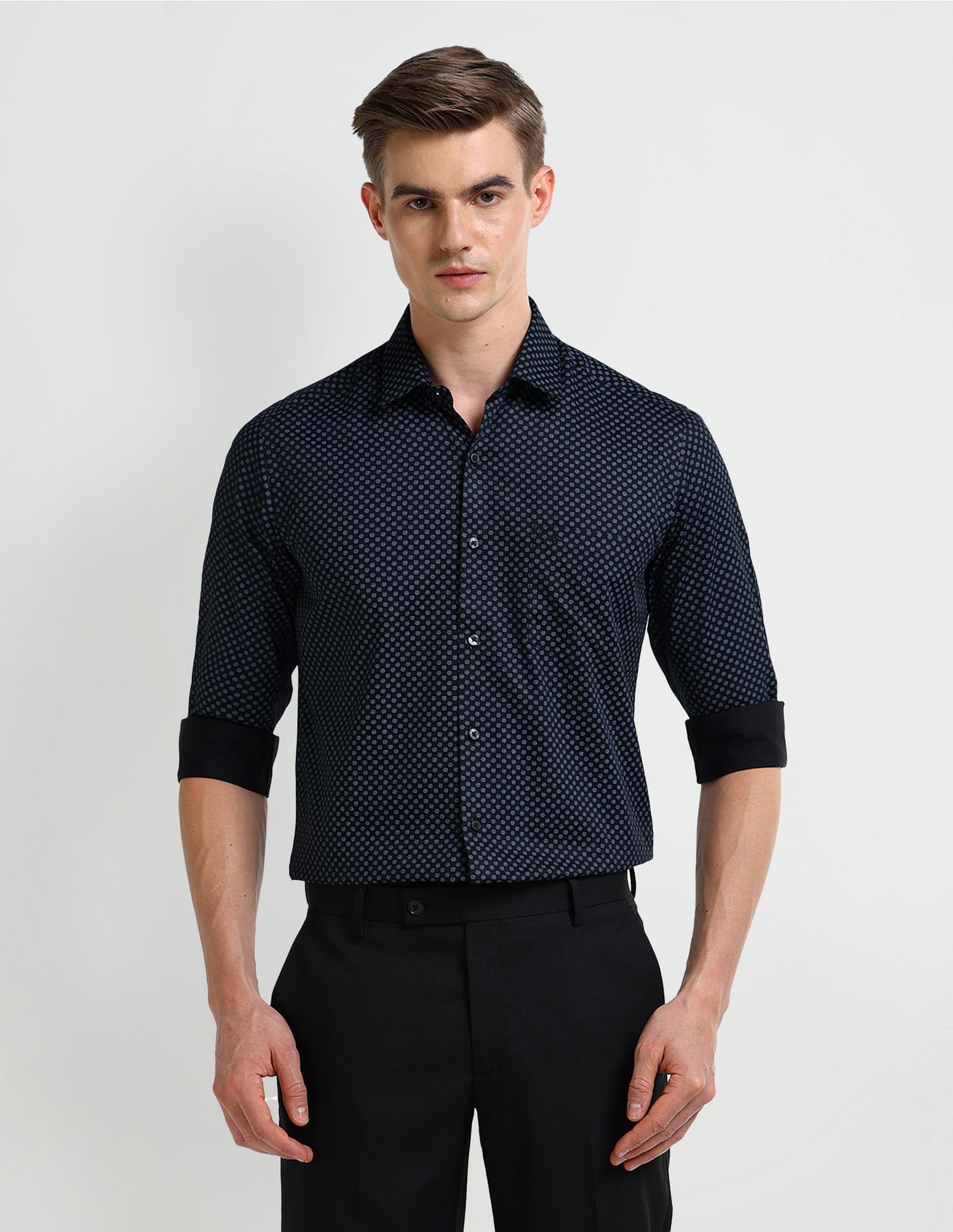 Arrow Manhattan Slim Fit Satin Shirt