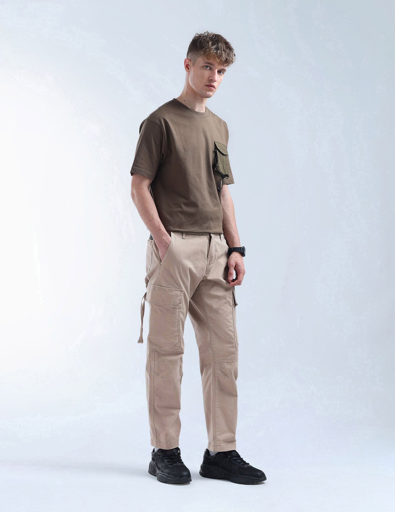 Flying Machine Relaxed Tapered Fit Twill Cargo
