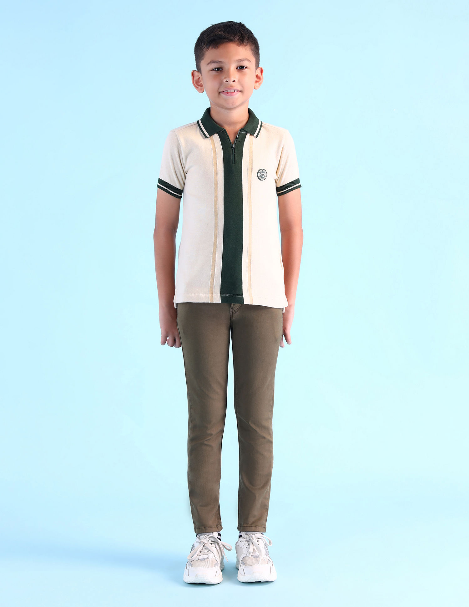 U.S. Polo Assn. Kids Boys Colour Block Regular Fit Polo Shirt