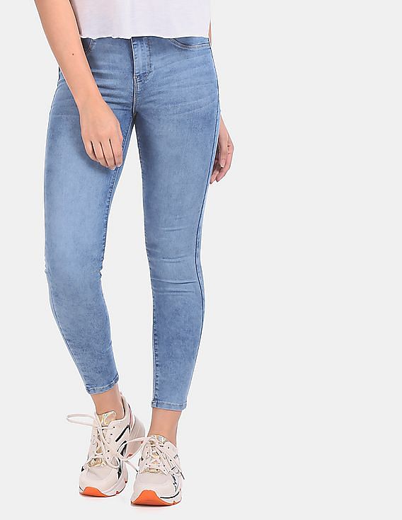 Relaxed Fit Jeggings with Elasticated Waist