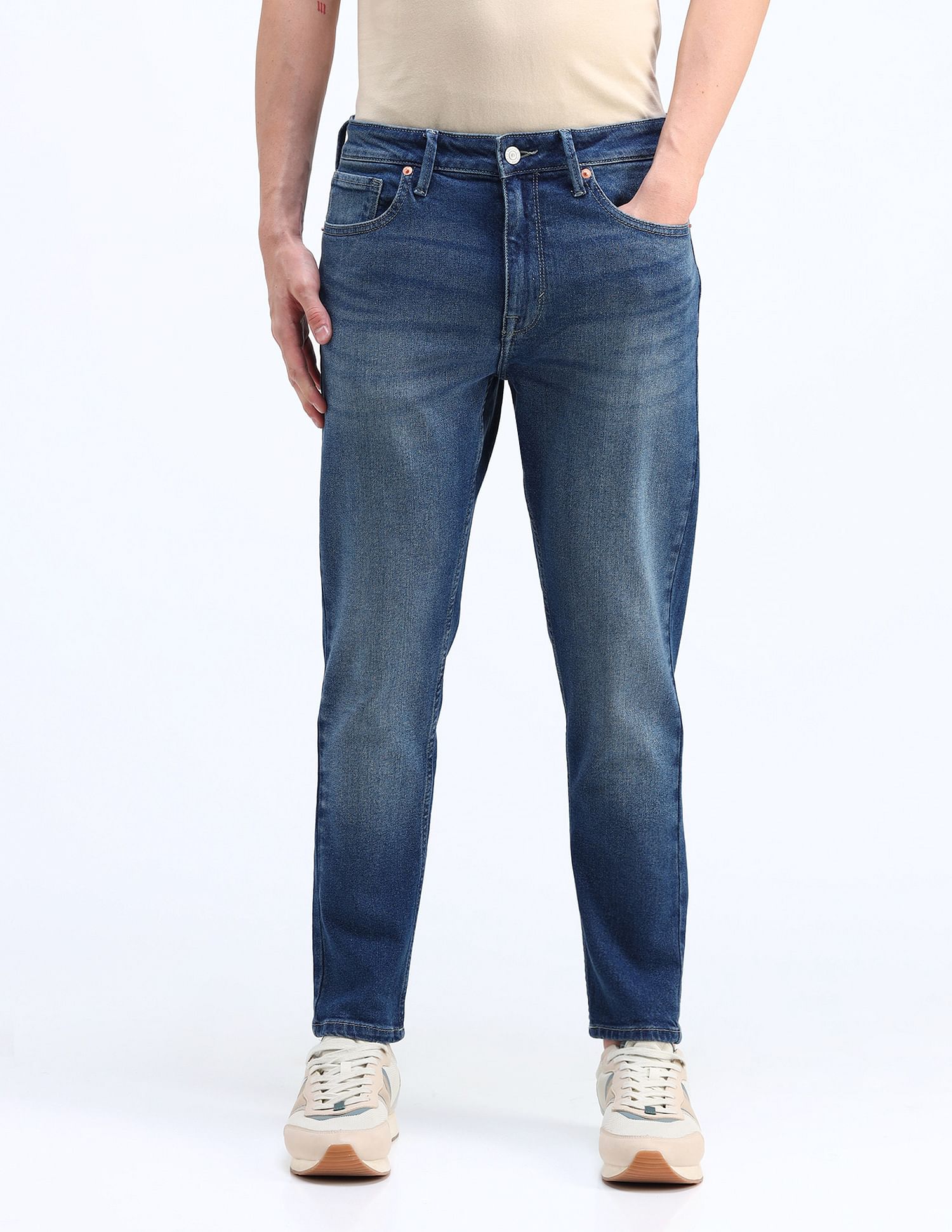 Flying Machine Mankle Slim Fit Whiskered Jeans