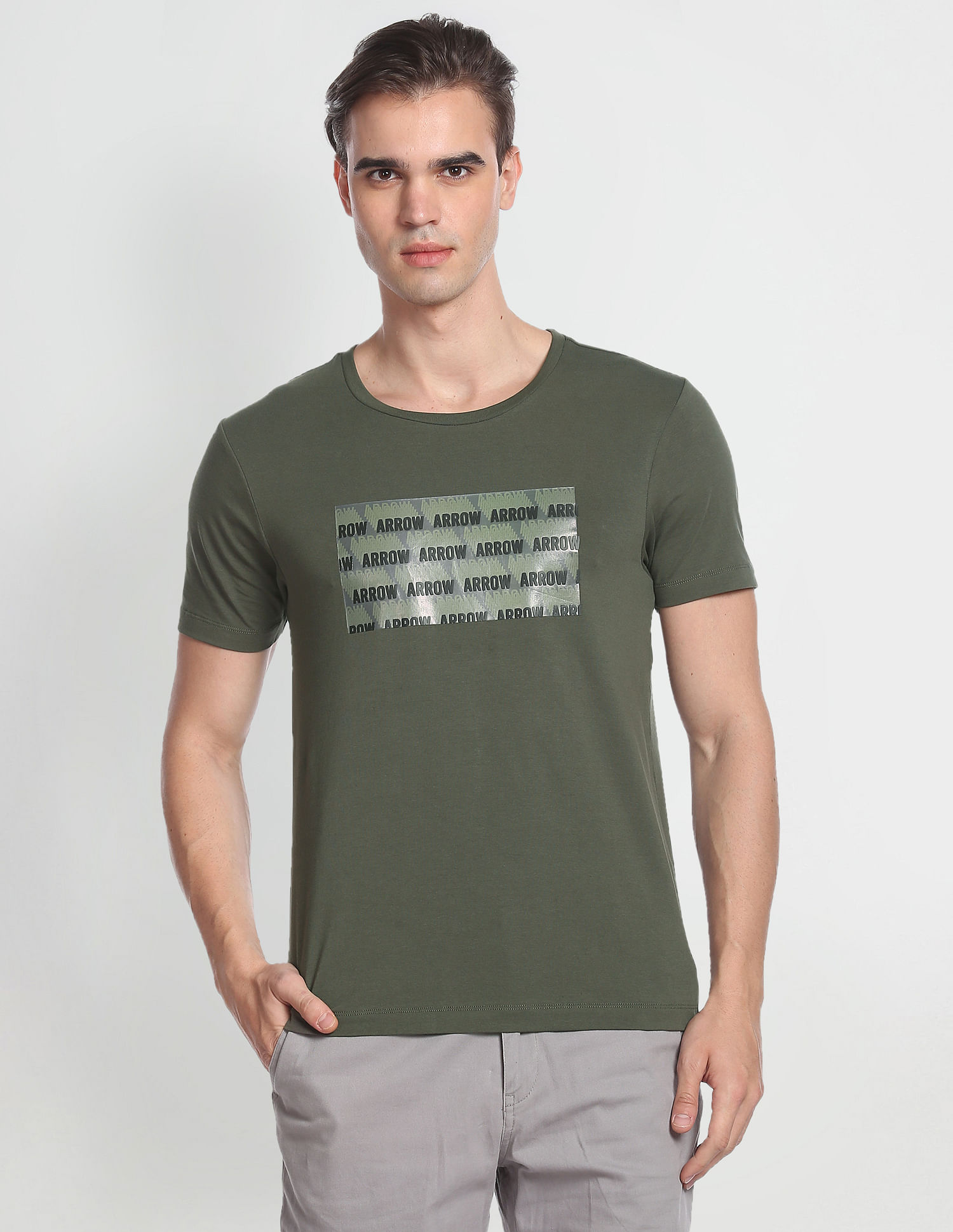 Arrow Newyork Crew Neck Brand Print T-Shirt