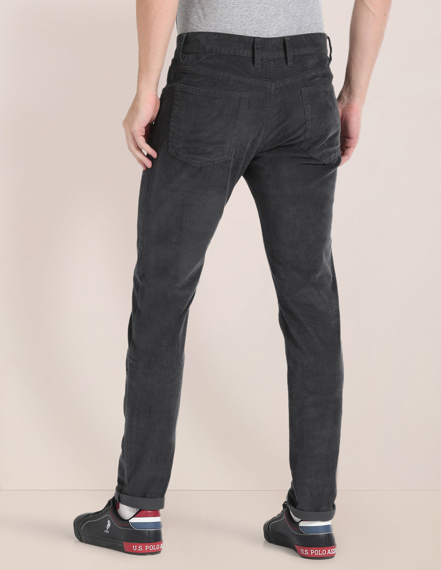 U.S. Polo Assn. Flat Front Corduroy Trousers