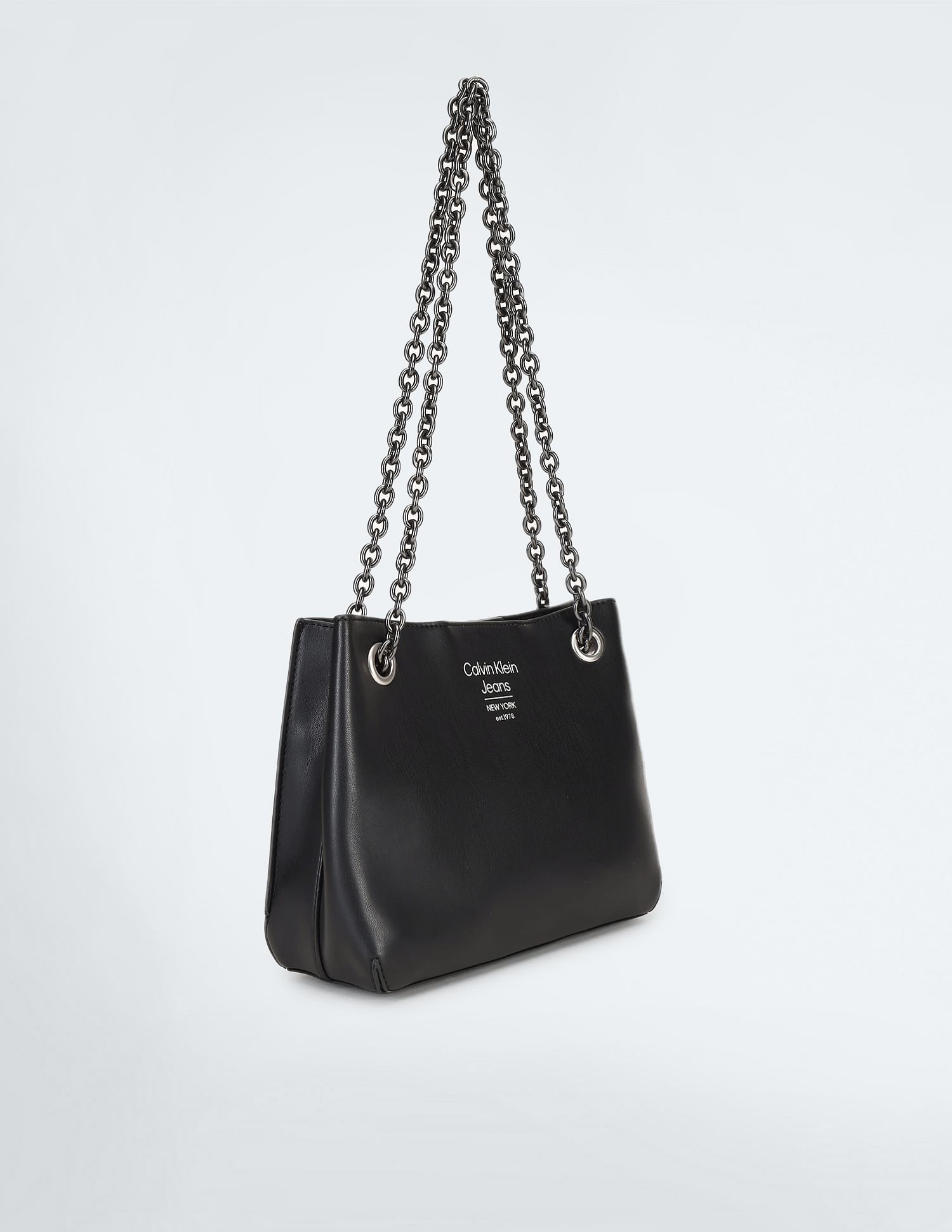 Calvin Klein Chain Strap Solid Hand Bag