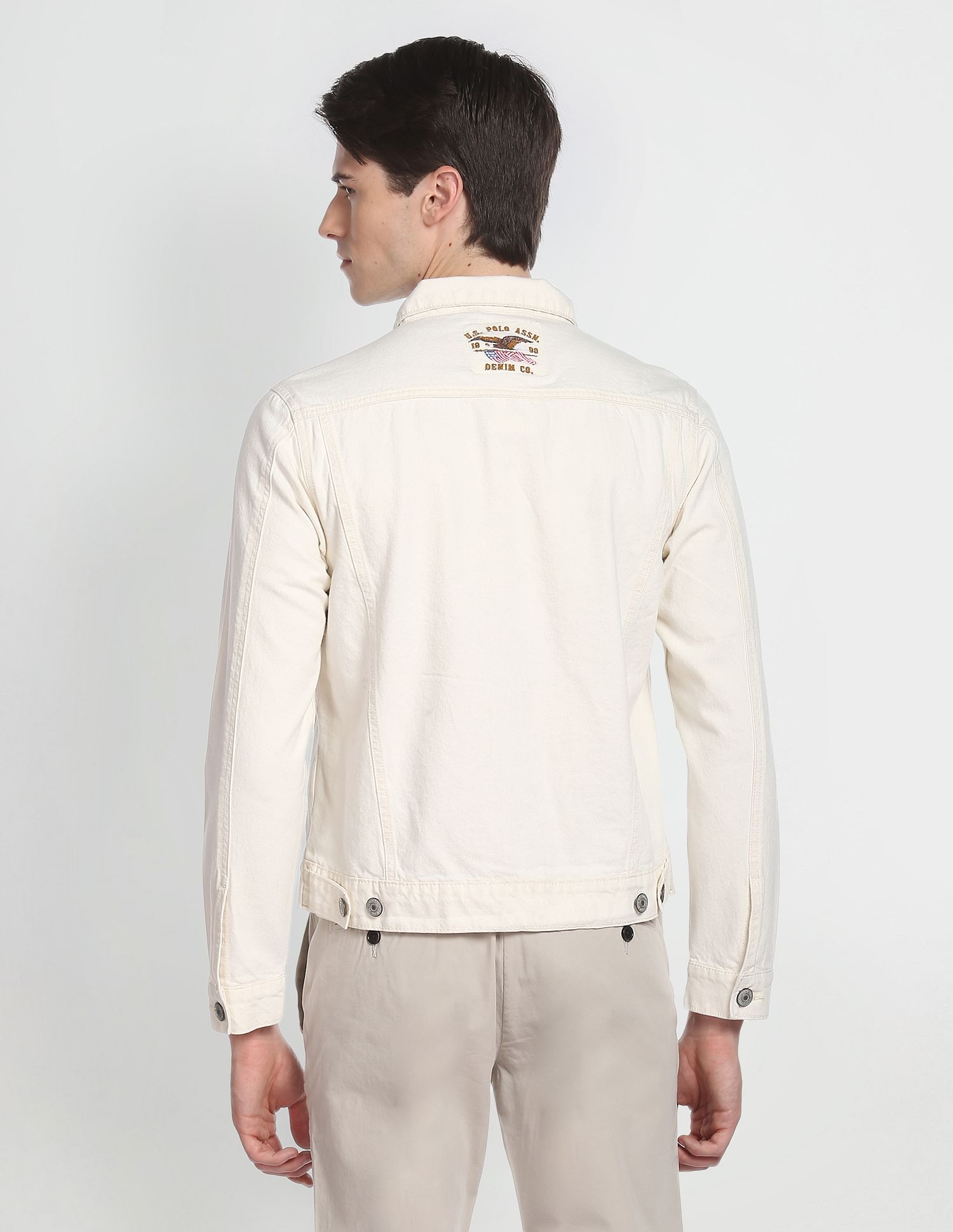 Polo white denim on sale jacket